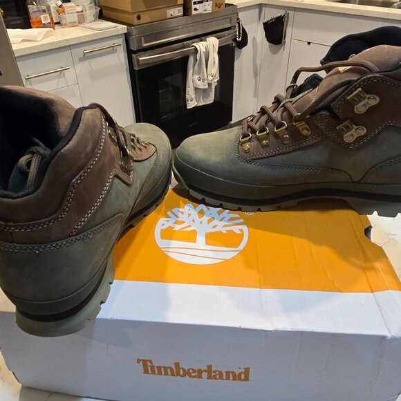 [TB0A5ZHHA58] MENS TIMBERLAND EURO HIKER MID 'DARK GREEN' SIZE 9 NEW - Picture 8 of 11